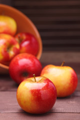 red ripe apples
