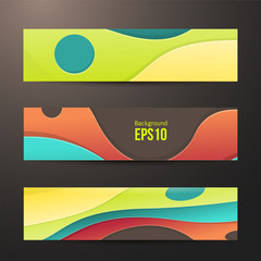 Obraz premium set of abstract colorful banners. three background. Business
