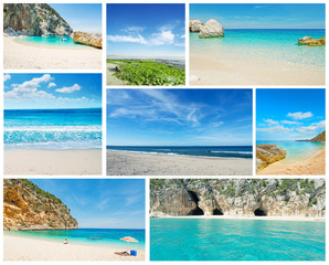 collage of summer Sardinia images