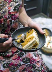 Carrot cake with cream cheese frosting