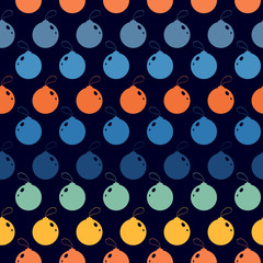Seamless abstract pattern with  color Christmas tree ball