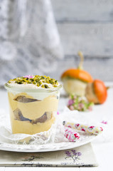 Autumn tiramisu with pumpkin