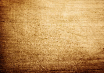 Dark scratched grunge cutting board.
