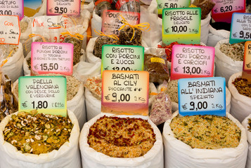 Collection of Rices on a Stand