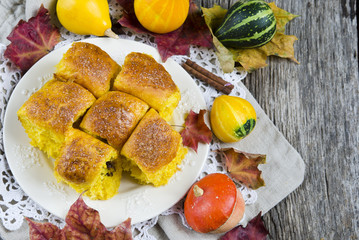 Pumpkin Brioche, french bread