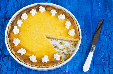 Pumpkin tart with ricotta