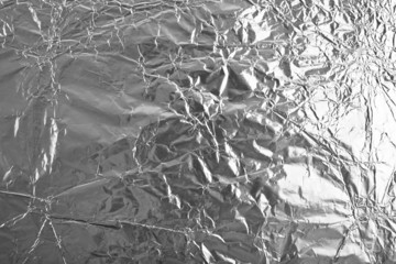 silver crumpled foil