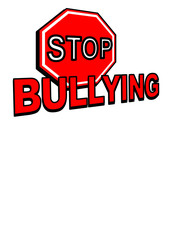 Stop Bullying sign vector in red