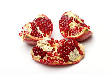 pomegranate on the white background