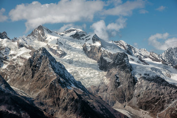Obraz premium Dombai. Scenery of rockies in Caucasus region in Russia