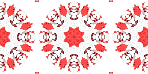 Ethnic pattern. Abstract kaleidoscope  fabric design.