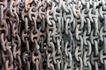 Units ship anchor chain with rust and a touch of sea salt