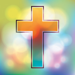 Colorful Cross Illustration