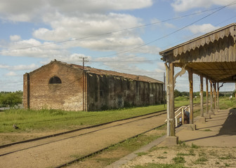 Fototapeta na wymiar Abandoned Train Station in Uruguay