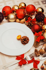 gold new year laying