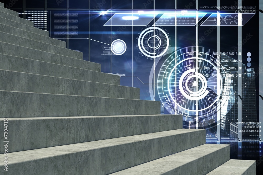 Poster composite image of grey steps