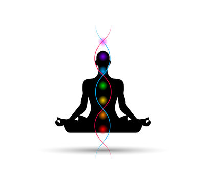 meditazione, yoga, pensare, fiore di loto
