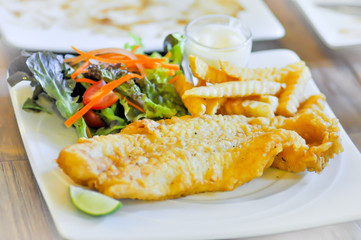 fried fish steak, fish steak