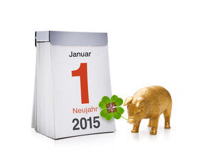 Kalender mit Neujahr