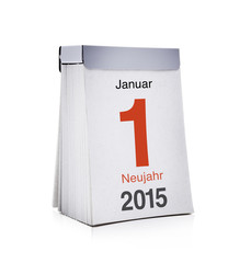 Kalender mit Neujahr