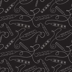 Seamless pattern with doodle pencils.