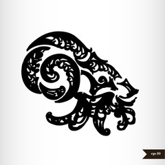 Zodiac signs black and white - Capricorn