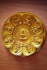 Golden buddha circle
