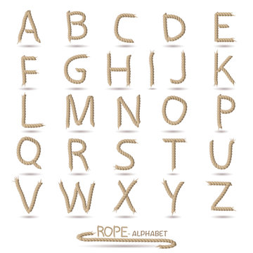 Rope Alphabet Illustration