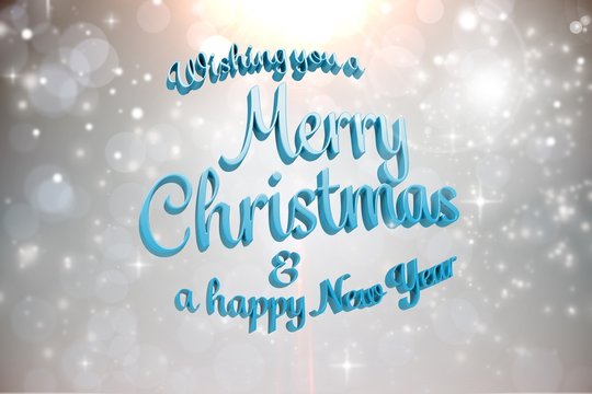 Composite image of merry christmas message