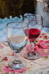 Two wine glasses