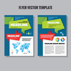 Abstract geometric flyer vector template