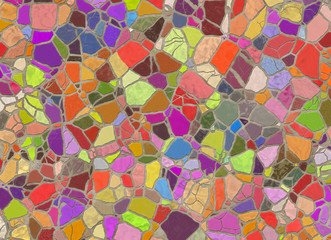 arrangement mosaic from wild stones
