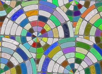 arrangement of multicolored cobblestone. natural stones backgrou