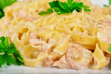 Pasta with shrimps