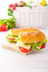 Fresh and tasty sandwiches