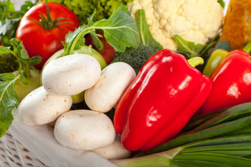 Fresh vegetables in basket
