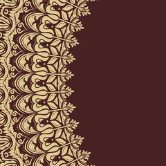 Damask Vector Pattern. Orient Background