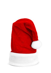 Santa claus red hat. Isolated on white