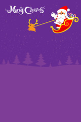 021-Merry Christmas santa and night background