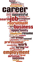 Obraz premium Career word cloud concept. Vector illustration
