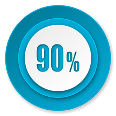 90 percent icon, sale sign