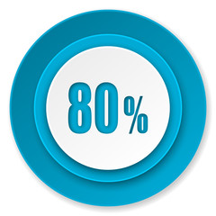 80 percent icon, sale sign
