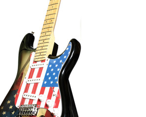 Fototapeta premium electric guitar American flag