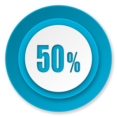 50 percent icon, sale sign