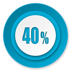 40 percent icon, sale sign