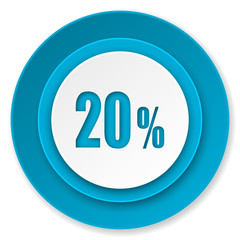 20 percent icon, sale sign