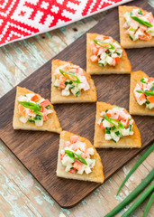 Potato pancakes with vegetable salad