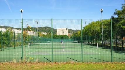 Pista de tenis en la Vall d'Hebrón, Barcelona