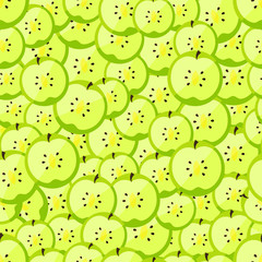 Seamless pattern chopped apple