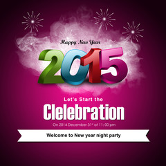 Happy New Year 2015 celebration concept
